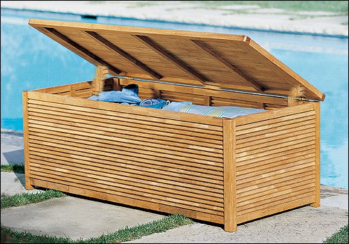 Teak Pool Storage Box